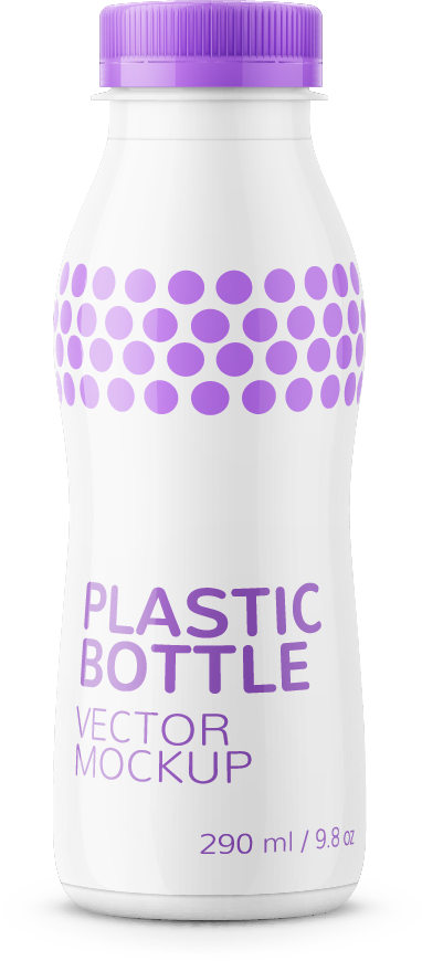 rendering pf plastic bottle for drinkable yogurt